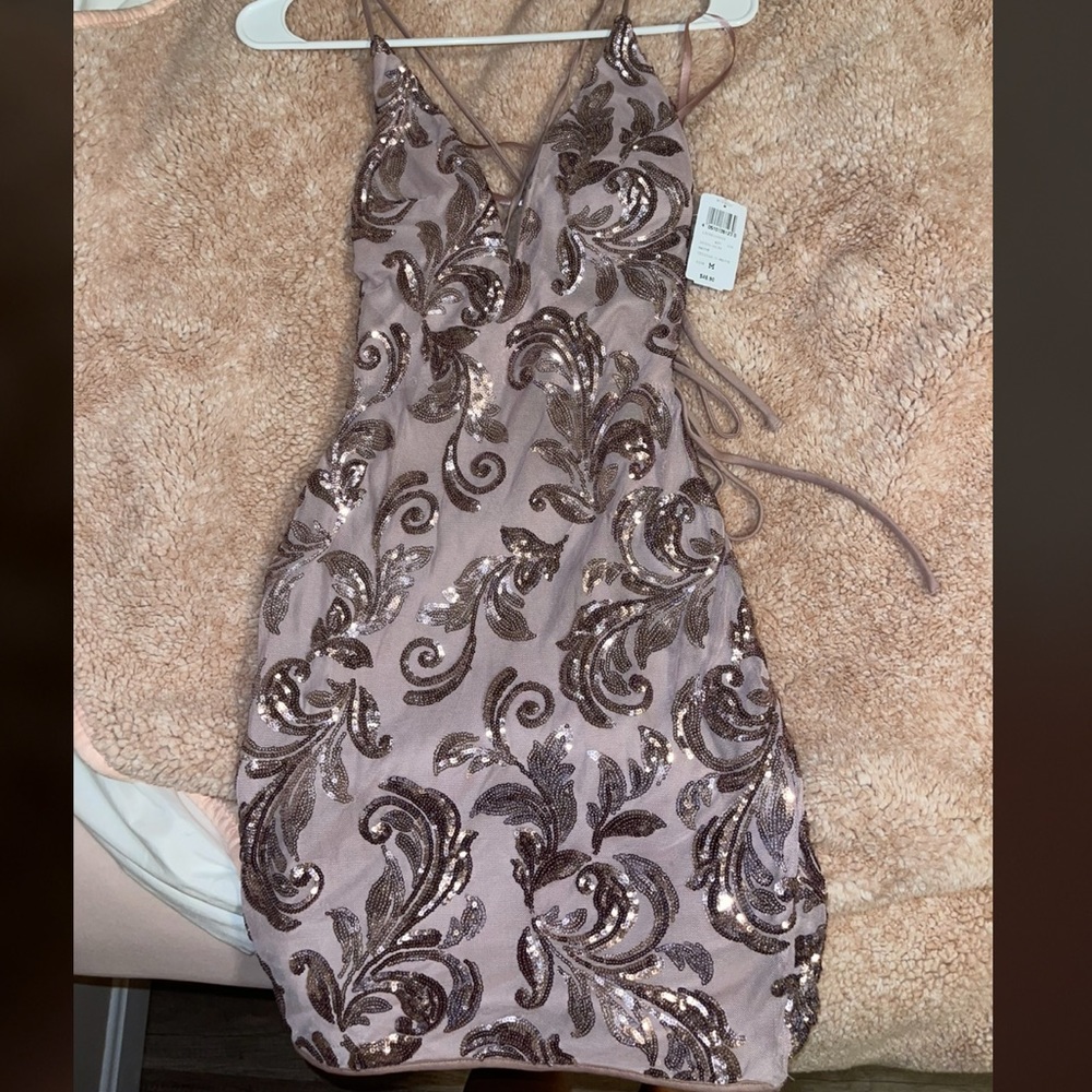 Purple sparkled Windsor Dress